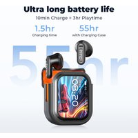AI Translator Earbud HTC NE20 LED Touch Screen Earphones Bluetooth Bass High Quality HiFi Sound HD Call With Mic Choice