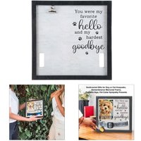 Dog Memorials Picture Frame Dog Picture Frame Pet Collar Sympathy Gift Bedroom Home Decorations for Grieving Friend B03E