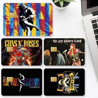 Rock Band G-Guns N RoseS Credit Card 4PCS Anti-scratch Waterproof Stickers for Bank Debit Decorative Protection