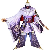 High Quality Genshin Impact Raiden Shogun Cosplay Costume Wig Carnival Uniform Halloween Anime Costumes Women Game Beelzebul