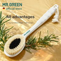 MR.GREEN Long-handled Natural Boar Bristle Bath Brush – Deep Cleansing & Skin Friendly