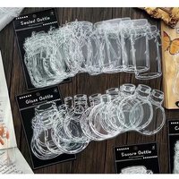 Handmade Transparent Bottle Flower Bookmarks Creative Floral Page Markers Spring Petals Art Craft Gift For Reading Lovers