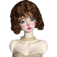 Hair For Doll 1/3 1/4 1/6 BJD Hair Vintage Small Roll Mohair, Cute Doll Small Short Roll Wig