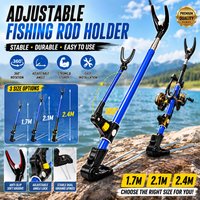 1.7M/2.1M/2.4M New Stainless Steel Thickened Telescopic Fishing Rod Bracket Fishing Rod Dual Purpose Bracket Fishing Rod Holder