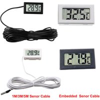 FY-10 LCD Digital Thermometer Temperature Sensor Temperature Tester Detector Monitor with 1M 3M 5M Senor Cable for Aquarium