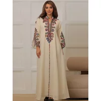 Muslim Abaya for Women Party Dresses Embroidery Long Robe Eid Ramadan Dubai Abayas Kaftan Arab Jalabiya Modest Vestidos Morocco