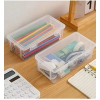 Multi-function Large Capacity Transparent Pencil Case Oil Painting Stick Crayon Storage Box Pencil Watercolor Marker Storage Box