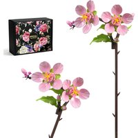 Peach Blossoms Building Block Bouquet Flowers Featuring Gradient Petal Details Ideal for Tabletop Display Home Deco