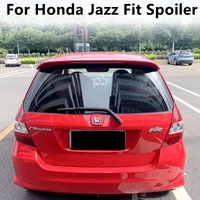 For Honda Jazz Fit Spoiler 2003 2004 2005 2006 2007 High Quality ABS Material Car Rear Wing Primer Color Rear Spoiler