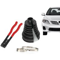 1set Car Universal Split CV Boot Kit Driveshaft Stretchy Rubber Outer Gaiters Easy Fit with Clips Cv Boot Pliers Car Accessories