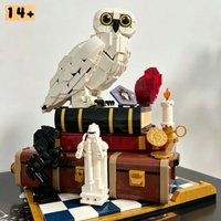 1571Pcs Educational Toy Ornament Birthday Gift White Owl Collectible Building Block Model For Adults image 4