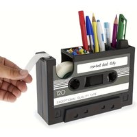 Retro Tape Design Multi-functional Pen Holder Creative Office Desk Stationery Storage Box Office Supplies Storage Box