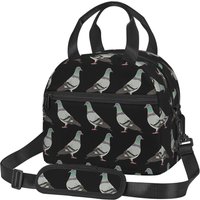 Pigeon Walk 2020, Black Background Insulated Lunch Bag for Kids School Cooler Thermal Box Tote Portable Lunch Boxes