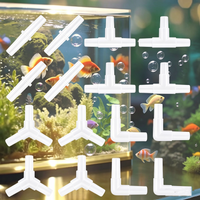 20/40 Pieces Aquarium Air Pump Connector Kit - Durable Plastic Airline Connectors, 4 Unique Designs for Fish Tank Oxygen Distrib