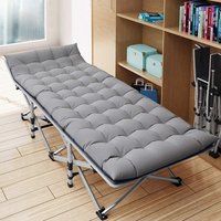 Camping Cot Heavy-Duty Portable Camping Bed Folding Sleeping Bed with Mattress