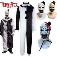 Art The Clown Cosplay Movie Terrifier 2 Art The Clown Cosplay Costume Jumpsuit Mask Halloween Costumes Mask for Men Women