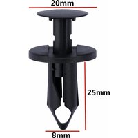 10Pcs For 8mm Hole OE: W708530-S300 11518017 Auto Bumper Retainer Fasteners Clips Plastic Car Fender Trim Panel Clips B159