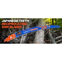 BRSCHNITT 8Pcs Curved Reciprocating Saw Blades 6TPI 230/380mm for Wood Log Tree Trimming Woodworking Pruning Cutting Saw Blades