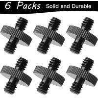 1/4" Male to 1/4" Male Threaded Metal Adapter 1/4 Inch Double Male Screw Adapter Supports Tripod Stand Camera Accessories