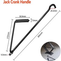 1 Pcs Car Jack Hand Crank Wheel Spanner Handle for Scissor Car Lift Universal Thickened Steel Durable Jack Wrench