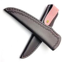 Outdoor Equipment Leather Sheath Holder Pocket Hunt Flashlight Case Straight Knife Tool Camp Outdoor Carry Belt Loop Case