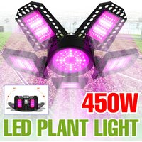 450W LED Full Spectrum Grow Bulb E27/E26 Foldable Indoor Plant Fill Lamp Greenhouse Tent Seeds Vegs Flower Cultivation Lighting