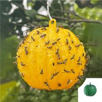 1/2/4/6pcs Waterproof Dual Color Fly Catching Ball Visual Attraction Design Durable Adhesive Orb Trap Wandering Winged Pests
