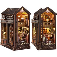 DIY Book Nook Wooden Dollhouse Furniture Light Kit Doll House Casa Miniature Accessories Handmade Wooden Toys Birthday Gifts