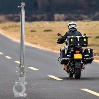Stainless Steel Motorcycle Flagpole Telescopic Flagpole Mount Stand Stylish Design For Long Ride, City Commuting