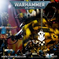 Warhammer 40k Orks Faction Icon Necklace Starforged Game Peripheral Pendant Creative Design Trendy Necklace Holiday Gift for Fan
