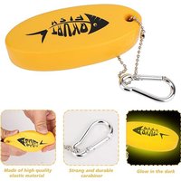 Floating Keychain Oval Shaped Foam Floating Key Ring Glow in The Dark Foam for Golf Cart Boating Fishing Outdoor