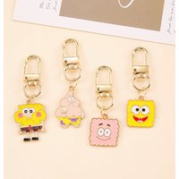 Cartoon SpongeBob Keychain Patrick Star Charms for Women Earrings DIY Bracelet Handmade Kawaii Jewelry Pendant for Friend Gifts