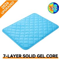 2026 Trending Solid Gel Pet Cooling Mat, 7-Layer Self Cooling Pad for Dogs Cats, Waterproof Pressure Activated Summer Ice Bed 45