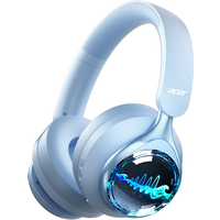 Acer OHR712 Wireless Bluetooth 6.0 Headphones Foldable Over-Ear Headphones Cool Lighting Effects Stereo for Travel Home Office