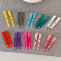 2PCS Acetate Hair Clips Hairpins Women Girls Candy Jelly Traceless Hair Clips Barrettes Makeup Washing Face Hair Accessories