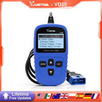 VDIAGTOOL VD10 OBD2 Automotive Scanner Engine Fault Code Reader Car Diagnostic Tool Live data I/M Readiness Lifetime Free Update