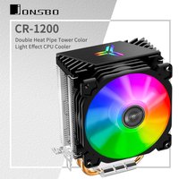Jonsbo CR1200 CPU-Kühler 2 Heatpipe Tower RGB Bunter Lichteffekt 9 cm Lüfter für LGA115X 775 AM4
