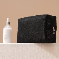 Portable Large Capacity Lace Makeup Bag Travel Toiletry Bag Cosmetic Storage Handbag Waterproof Wash Bag Luxury Style