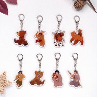 1/11Pcs Disney Cartoon Brother Bear Koda Keychain Accessories Acrylic Cute Charms Pendant For Bag Key Holder Backpack Decoration