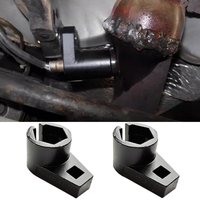 3/8" 22mm Offset Oxygen Sensor Socket Wrench, O2 Sensor Removal Tool Kit Set, Engine Adapter Wrench for Lambda Sensor