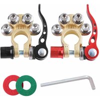 1 Pair Quick Disconnect Car Battery Terminals Battery Connectors Car Bornes Main Cable Post Clamp Terminal Screw Connection