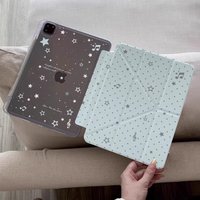 Korean Full Screen Stars Wave Point Y2K Cover For iPad Pro 13 11th M5 M4 12.9 A16 10 8 7 9th 10th Air 11 M2 M3 Mini Tablet Case
