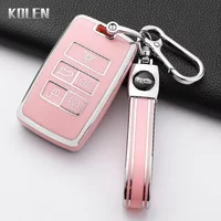 For Land Rover Range Rover Evoque Discovery Sport Velar For Jaguar XE E-PACE XF Fashion TPU Car Remote Key Case Cover Keychain