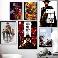 The Good The Bad and The Ugly Poster Waterproof Self-Stick Wall Art Stickers, Removable Wall Decor for Living Room and Bedroom