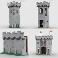 MOC-77977 -77852 Building block toy Medieval castle Assembly toy Ancient city wall gate model assembly set Creative holiday gift