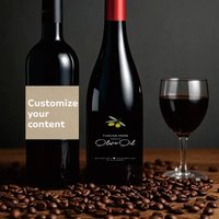200 Pcs 29.5x9cm Custom Matte Red Wine Bottle Stickers Waterproof Self-Adhesive Wine Label Personalized Print