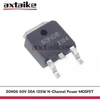 20PCS 50N06 TO-252 60V 50A 105W FQD50N06 UTC50N06L SMD N-Channel Enhancement Mode Power MOSFET Triode Transistor