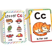 156 Words Learning Cards with Pictures 27 Cards Educational Cognitive Game Interactive Educational Toy School Supplies Gift