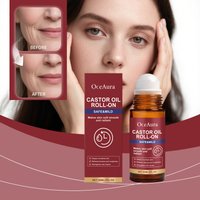 Natural Castor Oil Roll-On Serum Roller Moisturizing Skin Smooth Skin Soothing Ball Massage Moisturize Nourish Facial Care 30ml