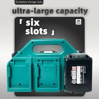 Support de transport pour 6 batteries Makita 18V, boîte de rangement pour batteries, support de rangement portable avec poignée
